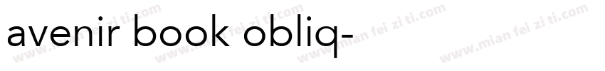 avenir book obliq字体转换